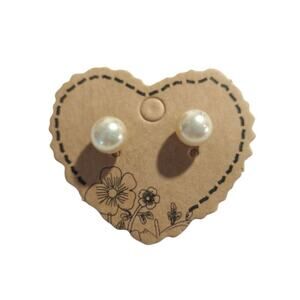 Majorica RM B1 Pearl Stud Earrings 925 Sterling Silver Posts Women Girls Gift